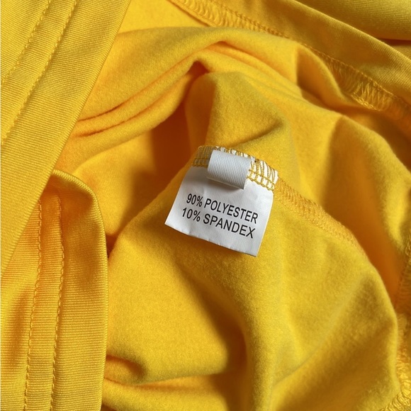Yellow Tank top soft lounge pencil body con dress SzL - Picture 11 of 11